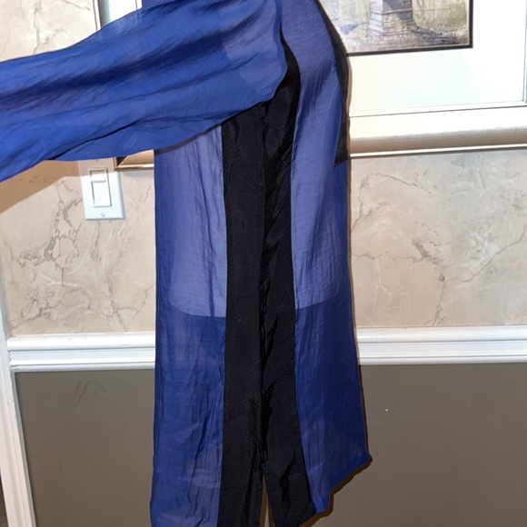 Dries Van Noten Blue and Black Long Sleeves Shirt size 36 - Picture 4 of 10